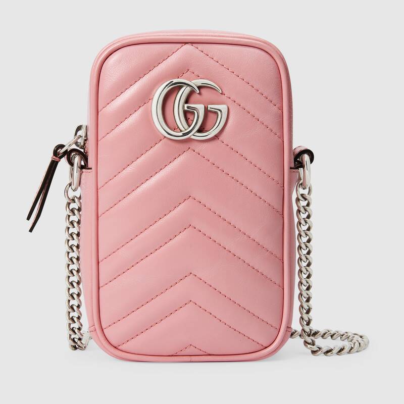 Gucci GG Marmont Mini Shoulder Bag 598597 Pastel pink